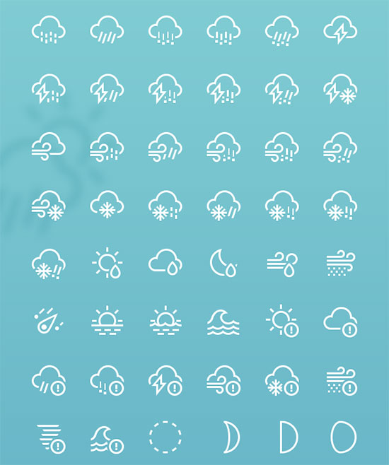 Weather Icons by Heeyeun Jeong