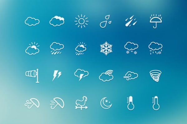 Weather Iconset Free Vector