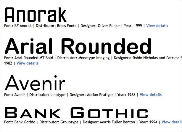 список шрифтов Urban Fonts