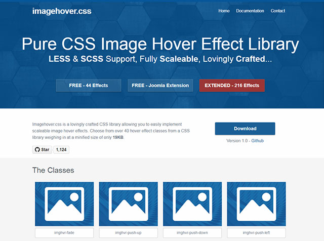 Библиотека Imagehover.css для изображений