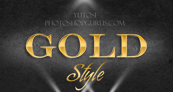 Gold Text Effect Photoshop Layer Style
