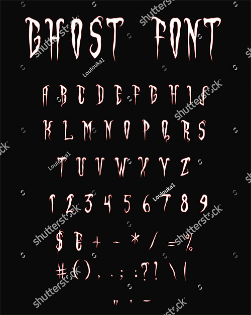 White Ghostly Fonts