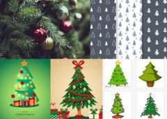 Клипарт новогодняя елка и фоны с ней (50+ материалов)