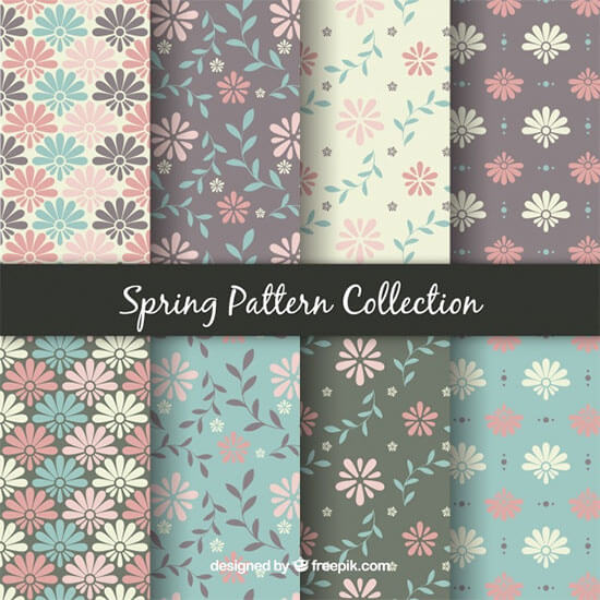 Pack of Eight Spring Patterns
