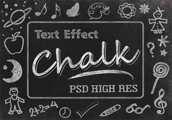 Chalk Text Effect PSD